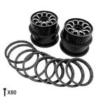 4Pcs Aluminum Alloy Metal Wheel Rims Fits 1/5 HPI Rovan King Motor Baja 5T Truck