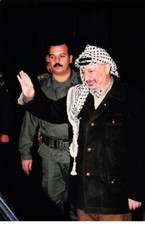 Press photo.ALE10987.26x18 cm circa.1997.Yasser Arafat.Israel.Palestine