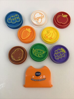 VTech Chomp and Count Dino Dinosaur Replacement Food Coins & Door 9pcs