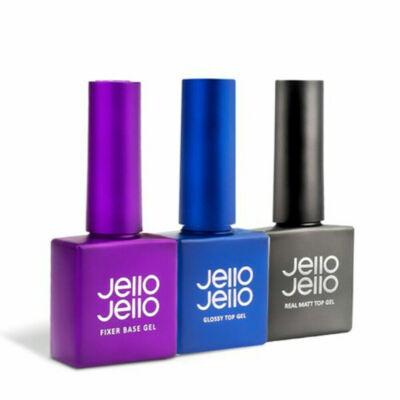 Jello Jello 3er Set Fixer Base Gel Glossy Top Gel Real Matt Top Gel K-Beauty