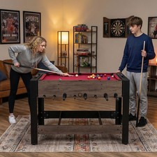 Swivel 3 in 1 Game Table Foosball Pool Ping Pong with Accessories