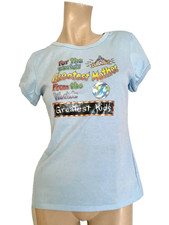 Greatest Mom T Shirt 1970s Single Stitch Baby Blue Made in USA Sz M L