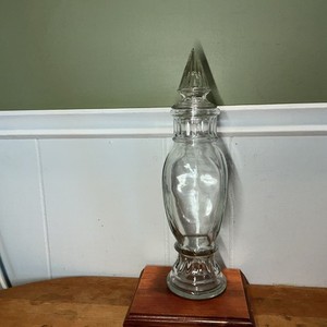 Vintage Brachs Starlight Mints Decanter/Jar, 13” T., 3”W., 3” Dia. At Base