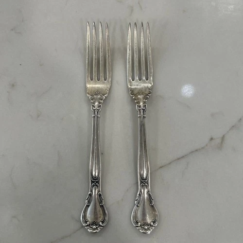 Gorham Chantilly Sterling Silver Dinner Forks Vintage 93 Grams Total Weight
