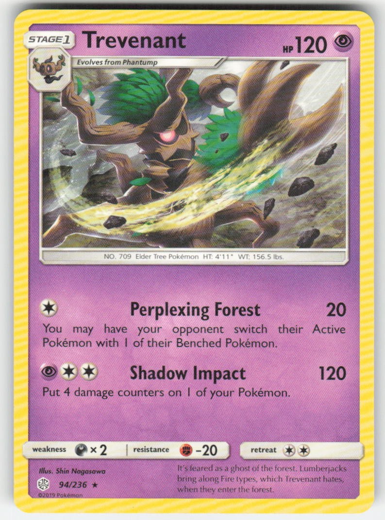 Pokemon TCG SM Cosmic Eclipse Trevenant #94/236