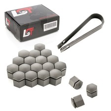 20x Abdeckkappen Radschraubenkappen Set grau 19 mm für AUDI A1 A3 A5 A7 A8