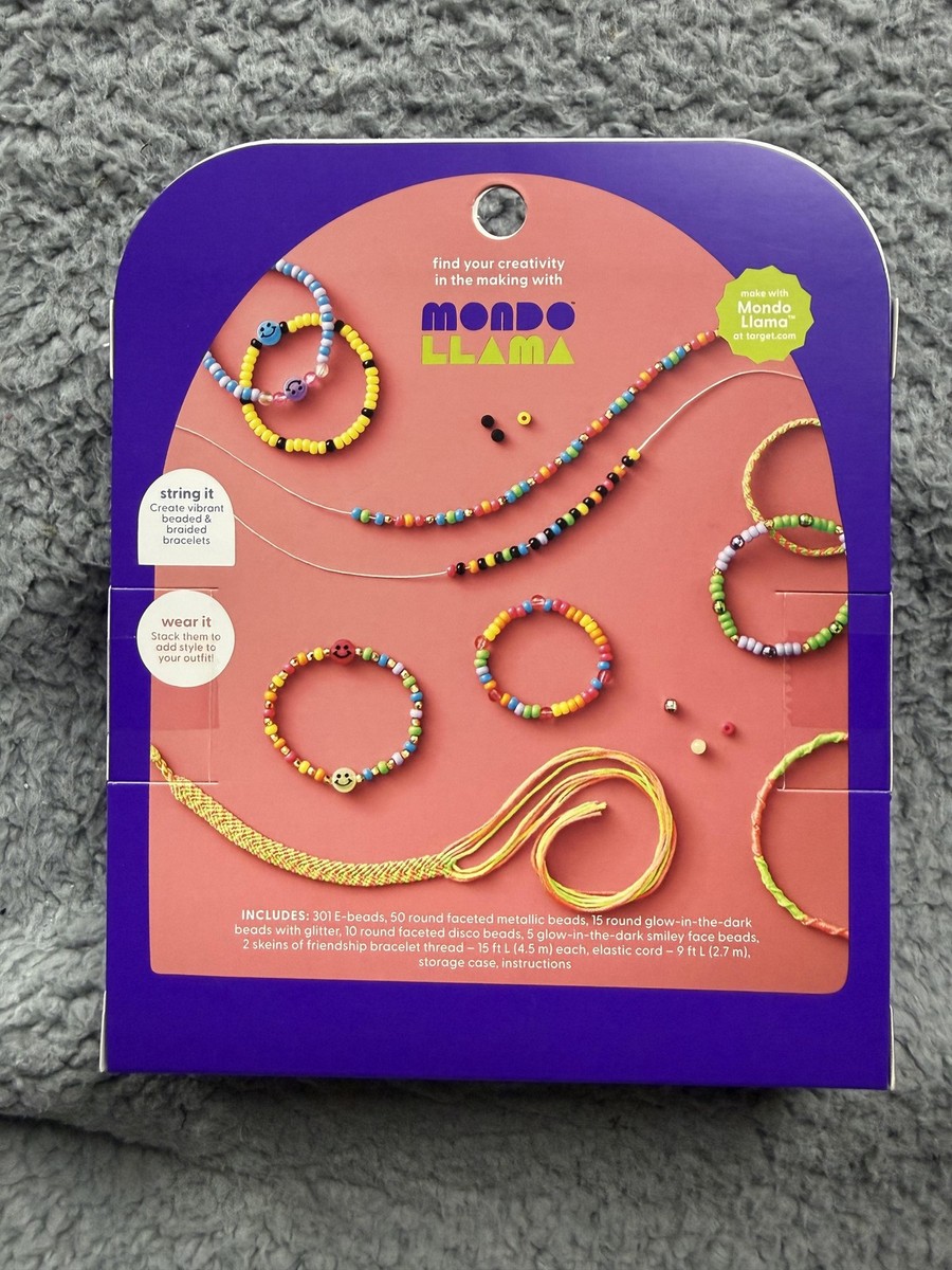 Mondo Llama Create-Your-Own Jewelry Kit 380+ Pieces Beads Strings
