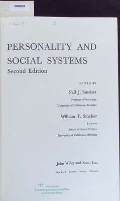 Personality and social systems.