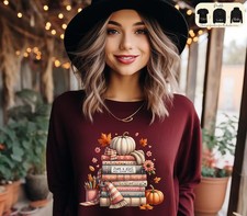 Fall Pumpkin Thanksgiving Sweatshirt Autumn Harvest