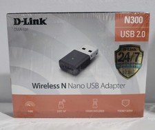 D-Link DWA-131 N300 Wireless-N Nano USB 2.0 Wi-Fi Adapter for PC Black