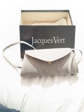 Jacques Vert faux suede sable with pink trim shoulder bag. 10" x 5" x 2.5" brand