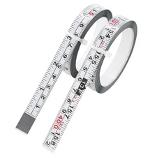 2-Pack Steel Self-Adhesive Measuring Tape, Imperial & Metric Stick-on Ruler, ...
