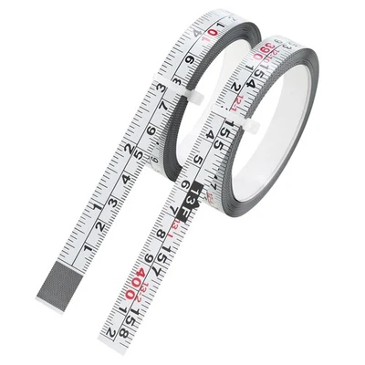 JWODO 2-Pack Steel Self-Adhesive Measuring Tape, Imperial & Metric Stick-on Ruler, ...