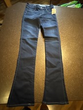 Express Stella Jeans Womens Blue Low Rise Regular Fit Denim Boot Cut Size 2 NWT