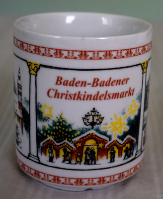 Baden Baden Germany Gluhwein Mulled Wine Mug Weihnachtsmarkt Christmas Market