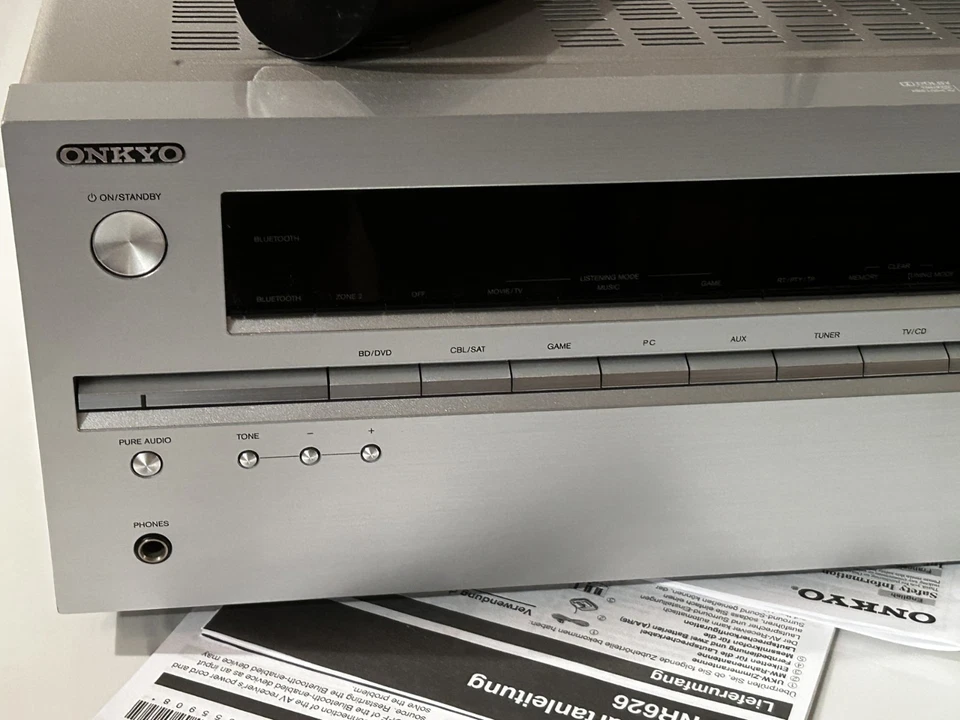 Onkyo TX-NR626 7.2 AV Receiver silber, Internet-Radio LAN Wifi Bluetooth - Bild 3 von 4