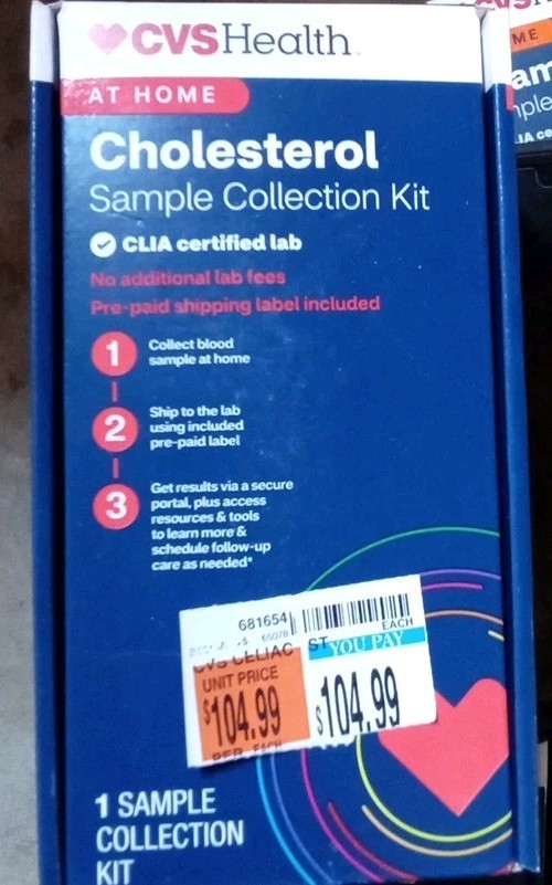 CVS Health CHOLESTEROL At Home Test Sample Kit  Exp  05/31/27 NEW Sealed