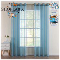 Gardinen Voile VorhäNge Mit ÖSen Grau-Blau 140X245Cm 2Er Set 2 StüCk