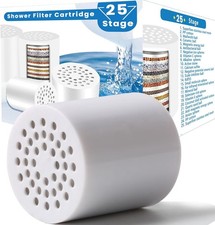 25 Stage Shower Filter Replacement Cartridge, 4 Pack Universal Cartridges for