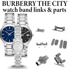 Burberry The City Watch Band Links Silver steel 42mm 38mm 34mm 26mm Parts Repair