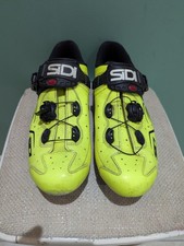 SiDi Kaos Carbon 44 EU / 10 US men road shoe 3-bolt Hi-Vis neon Yellow insulated