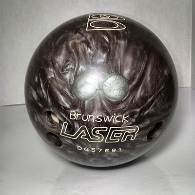 Vintage 13 Lb Brunswick LASER Silver Pearl Swirl Bowling Ball | eBay