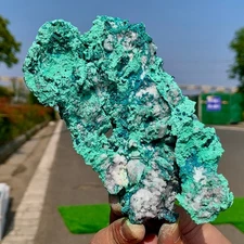 1.43LB Natural copper mine with malachite Primitive mineral specimen Gemstone