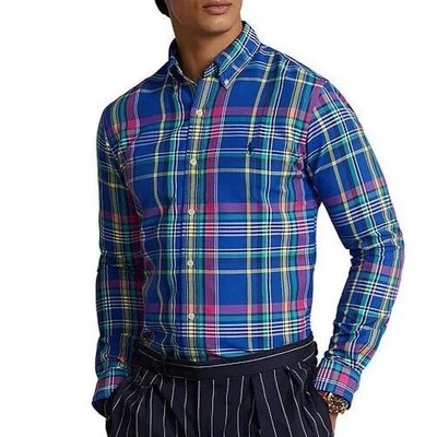 Polo Ralph Lauren Performance Oxford Shirt 3XB Classic Fit Blue Plaid $148 NWT