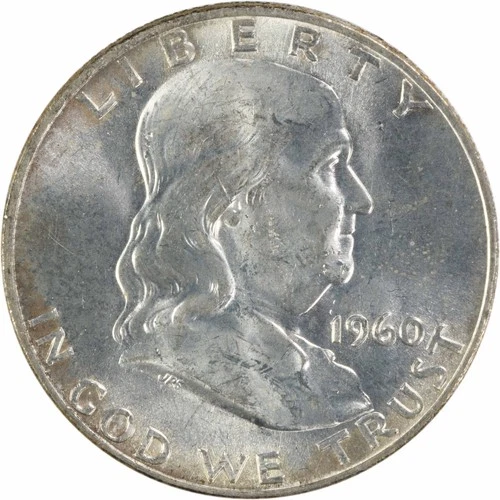 1960-D Franklin Silver Half Dollar Choice BU Uncertified #139