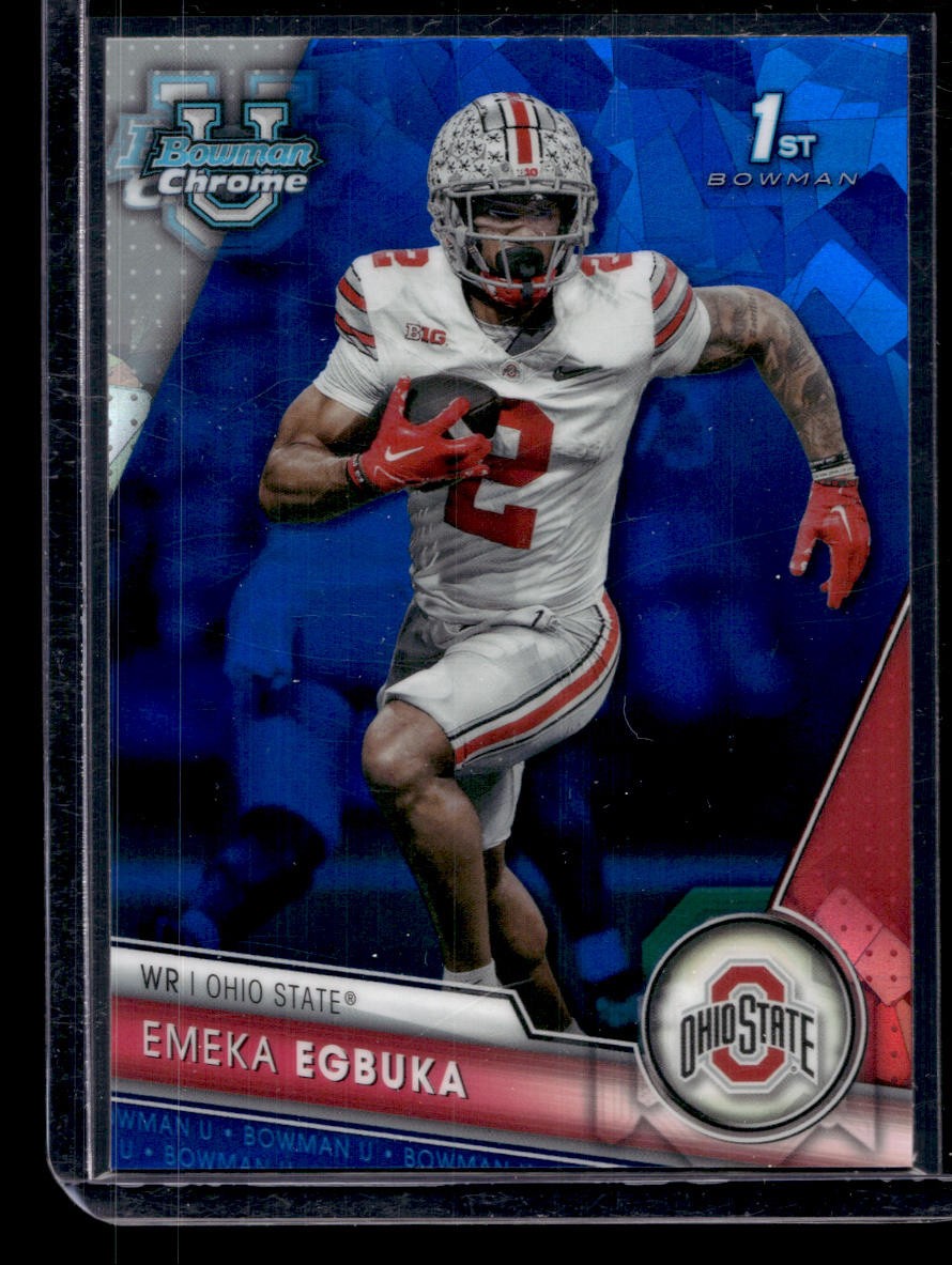 2023 Bowman University Chrome Sapphire Edition #115 Emeka Egbuka