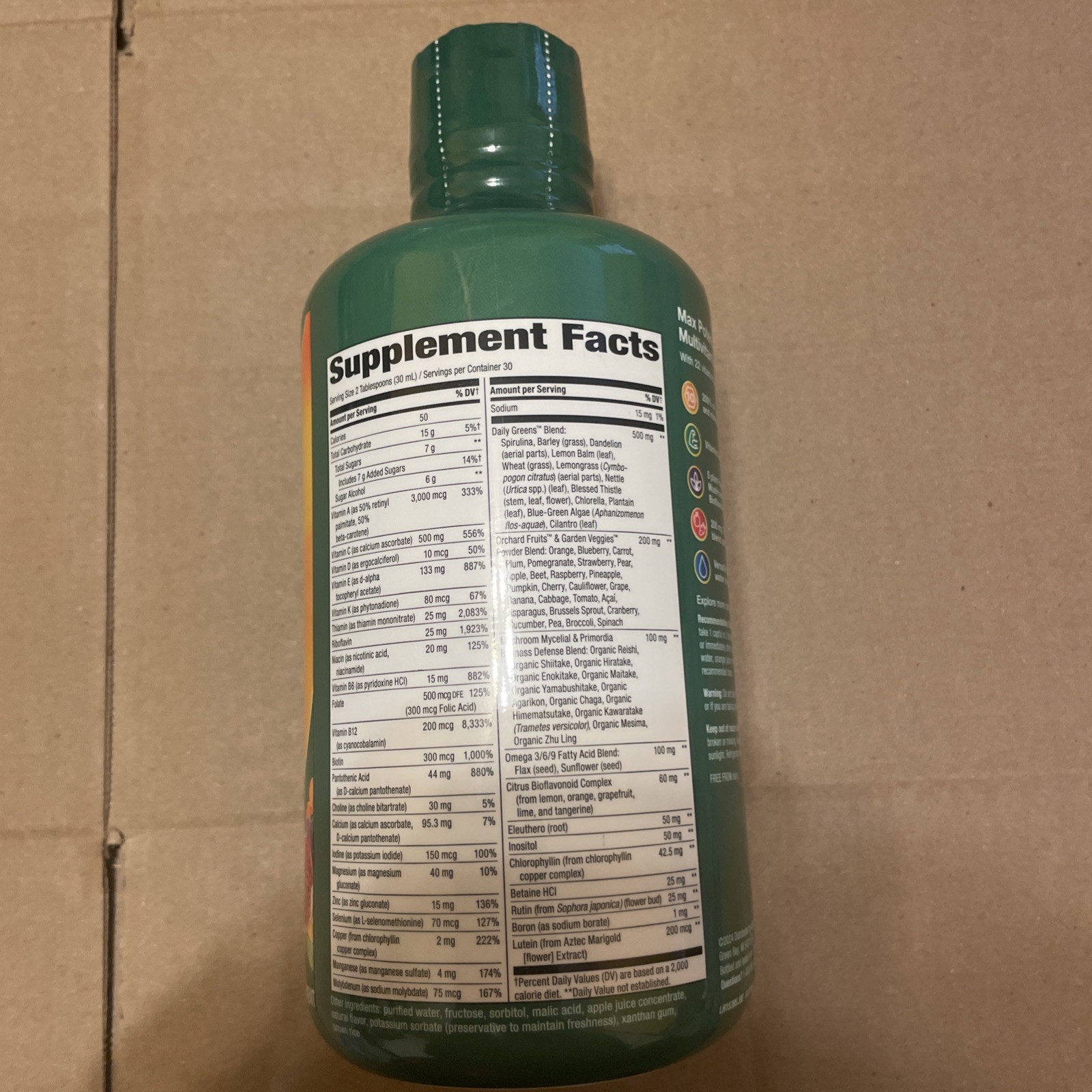 Nature's Way Alive! Max Potency Liquid Multivitamin for Women & Men 30.4oz 2026+