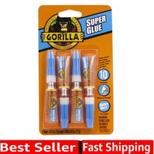 Super Glue, Clear Glue, Four 3 Gram Tubes Pack of 1 - All Purpose and Fast Se...