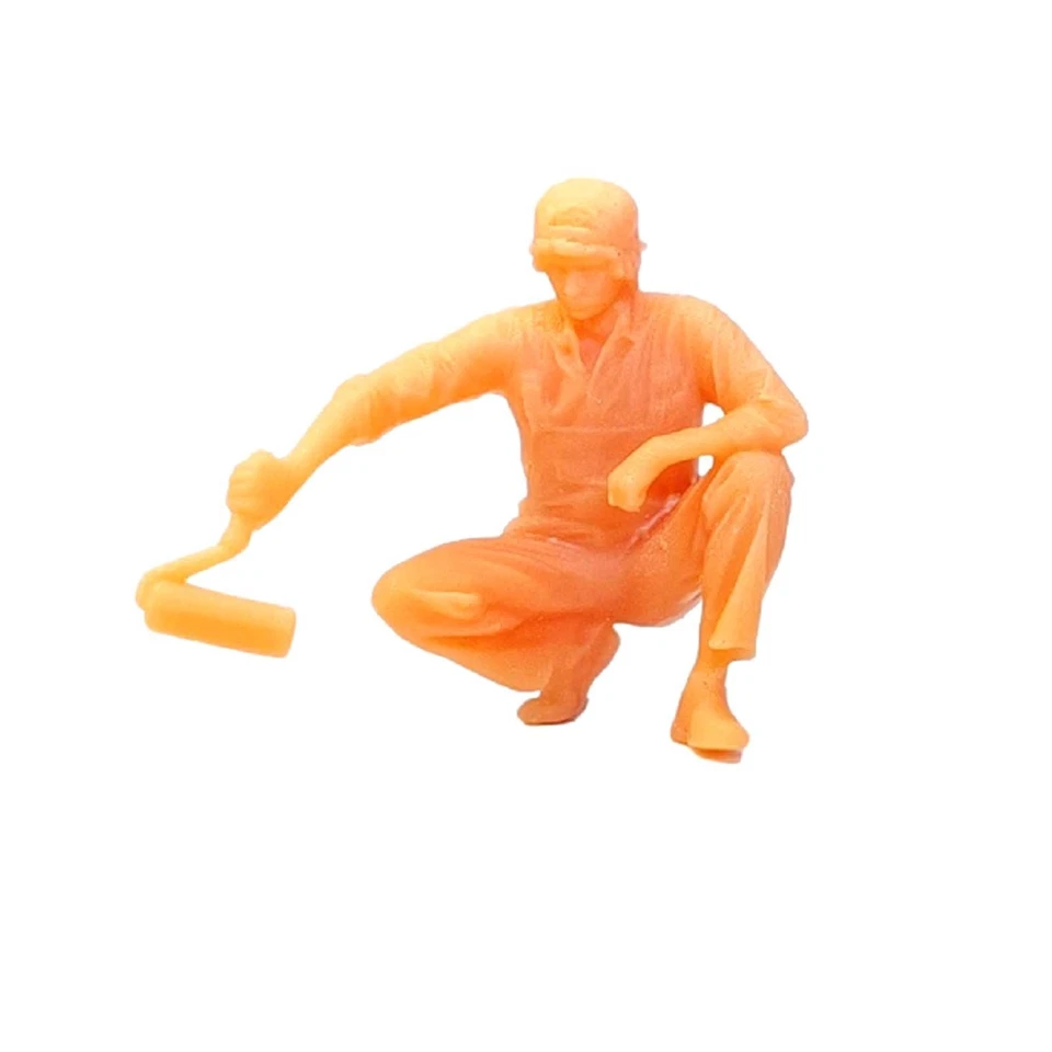 9x Mini 1/64 Resina Pittore Figure Ornamento FAI DA TE Micro Paesaggi Da - Immagine 4 di 4
