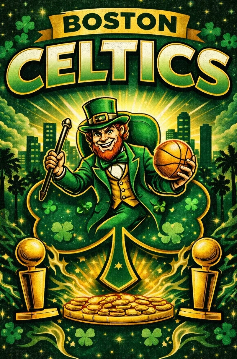 Boston Celtics Garden Flag double-Sided Custom Handmade N.B.A Yard Decor