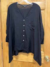 Karen Kane semi sheer black size M blouse