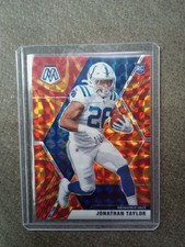 2020 Panini Mosaic Jonathan Taylor Reactive Orange Prizm Rookie RC #216 Colts