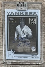 2021 Topps Clearly Authentic #70TBA-LV Luke Voit Black & White AUTO #/70
