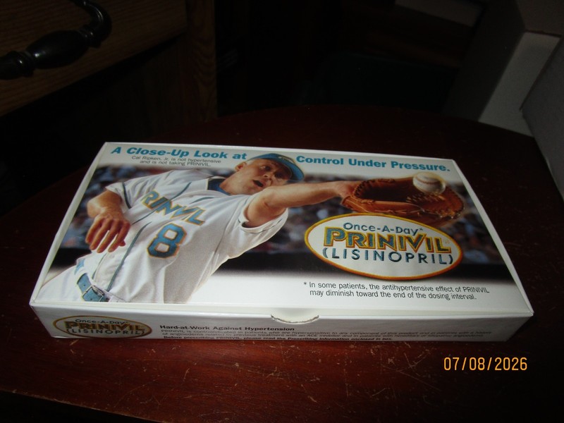 Very Unusual late 1990's Cal Ripken Balltimore Orioles Prinivil Otoscope Box