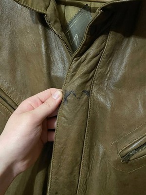Vintage VINCI Leather Jacket Men Brown Made in Italy Biker Coat