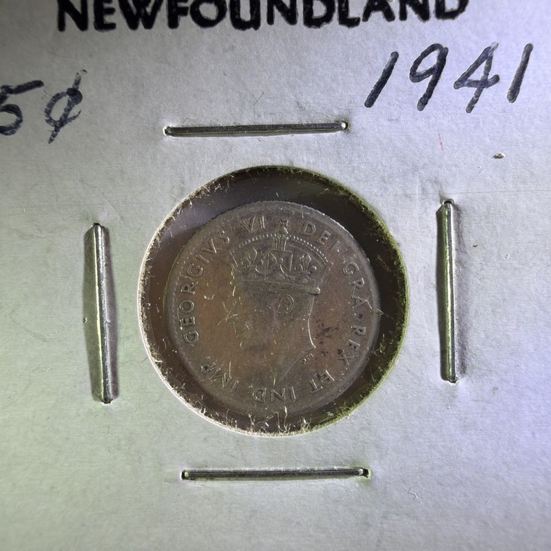 .925 Silver Newfoundland Canada - 5 Cent 1941 -  Coin - 205