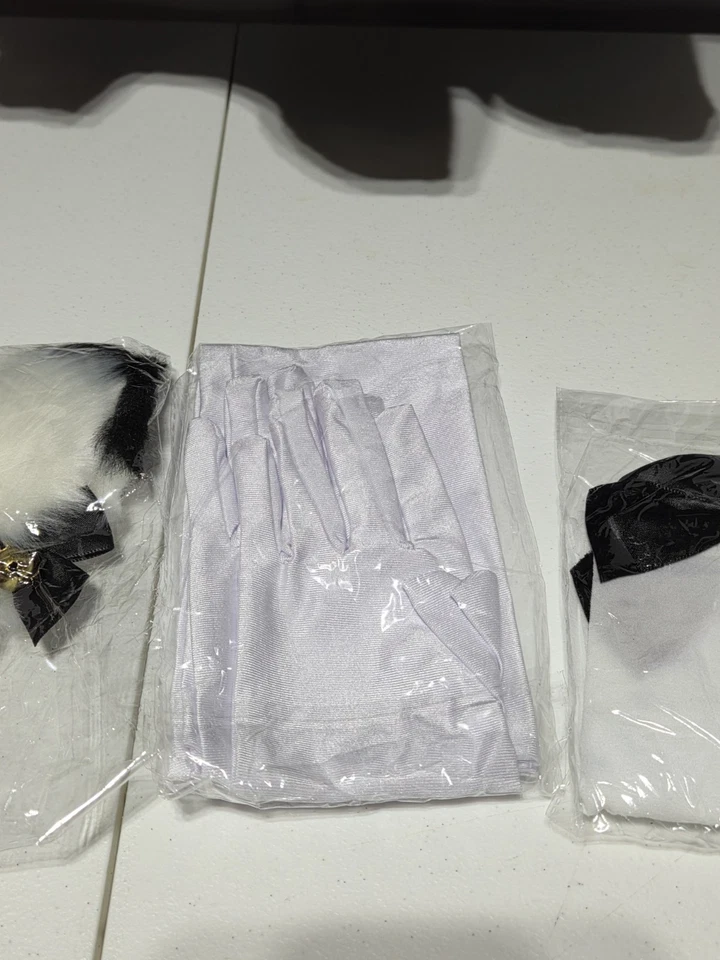 Французская горничная Лолита карнавальный костюм косплей костюм меховой Cat уха перчатки носки комплект XL - Изображение 3 из 4