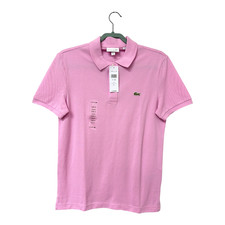  Lacoste Men's L.12.12 Slim Fit Cotton Polo In Pink 4-M -New With Tags