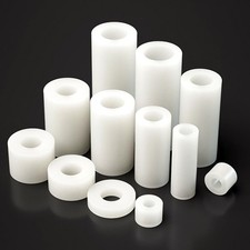 M4 White Nylon Plastic ABS Spacers Standoff Round Washers 2mm to 50mm Long