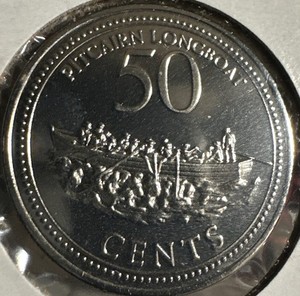 Pitcairn Islands LONGBOAT 50 Cents 2009 - Copper-Nickel Alloy, 8g, Ø 28mm