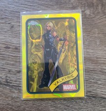2025 Topps Chrome Marvel Valkyrie #187 Yellow Lava Refractor