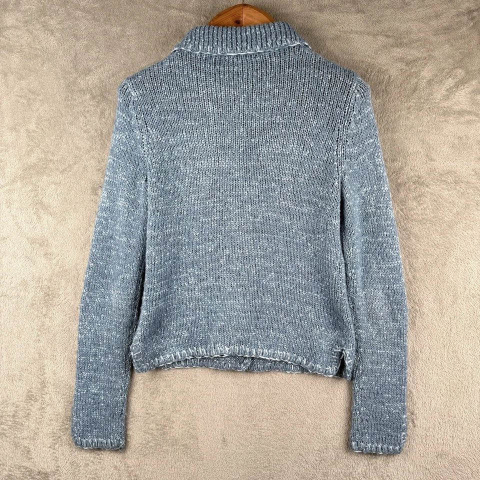 Cárdigan Willi Smith Mujer M Azul Claro Suéter Tejido Abotonado Grandmacore Foto 2 de 4