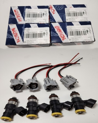 #ad 4PCS Bosch High Impedance Fuel Injectors 0280158821 For Bosch 210lb 2200cc EV14 $77.00