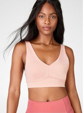 Fabletics All Day Every Day Low Impact Bra Soft Pink Sz S Yoga Activewear