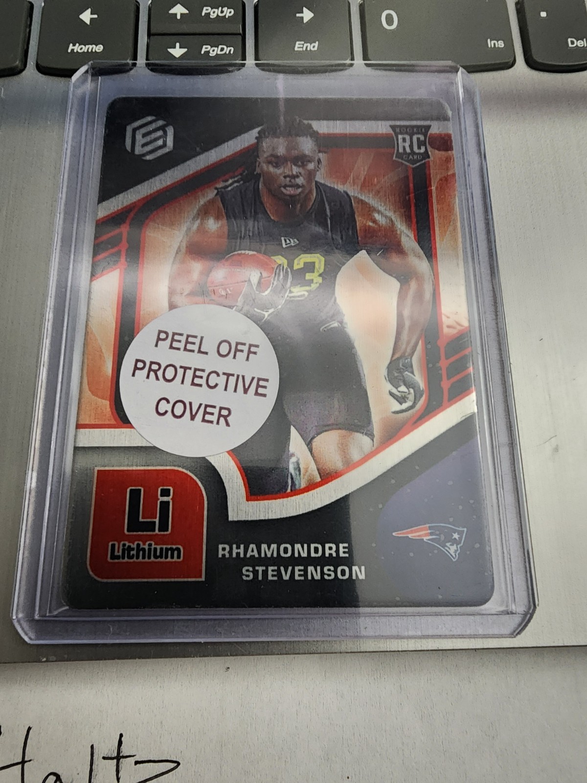 Rhamondre Stevenson Panini Elements #112 Lithium