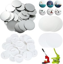 400 Pcs 58mm/2.25in Button Maker Supplies - Round Badge Button Parts, Include...